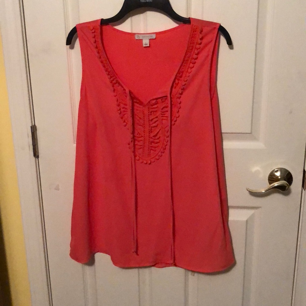 Orange blouse with detailing